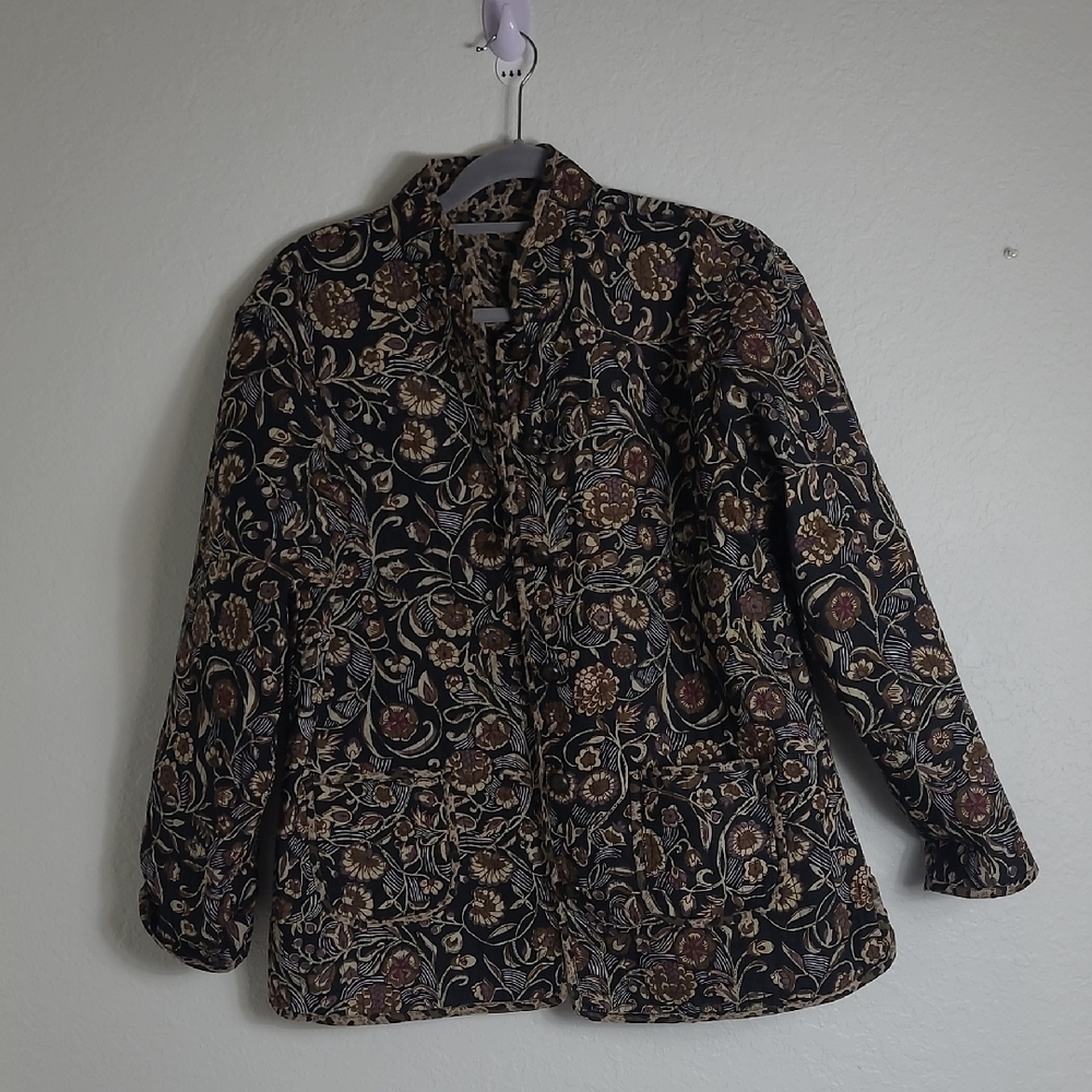 New Directuon Floral Stitched Reversible Women's Jacket Size M